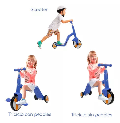 Scooter Monopatín 3 En 1