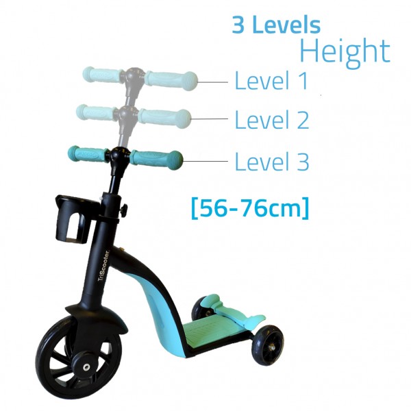 Scooter Monopatín 3 En 1